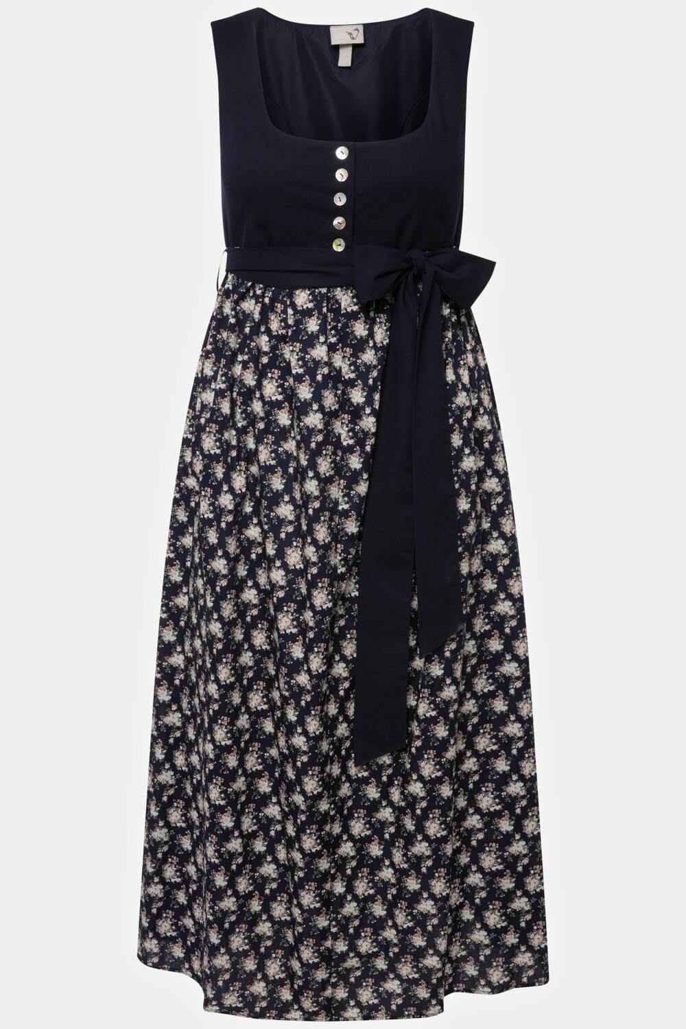 Stora storlekar Folkdräkt, Dam, blå, storlek: 48, Bomull/Polyester/Linne, Ulla Popken
