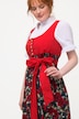 Dirndl, Blüten, Bindeband, Carree-Ausschnitt, ärmellos