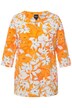 Tričko, květy, Classic, tunikový výstřih, 3/4 rukávy