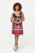 Midikleid, Patchdruck, A-Linie, Rundhals, ärmellos
