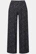 Spodnie model Marlene, kropki, szeroka nogawka, elastyczny pas