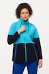 Sweatjacke, zweifarbig, Stehkragen, Reißverschlusstaschen