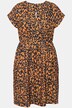 Clever Leopard Print Elastic Waist Dress
