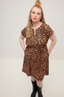 Clever Leopard Print Elastic Waist Dress