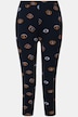 Legging slim en coton bio, motif œil et boutons en bas