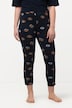 Legging slim en coton bio, motif œil et boutons en bas