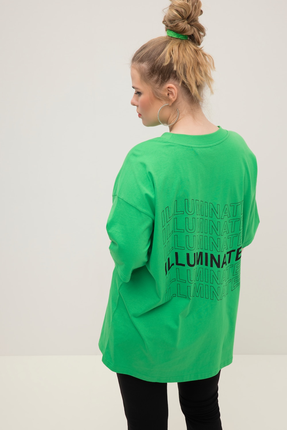 Grote Maten T-shirt, Dames, groen, Maat: 42/44, Katoen, Studio Untold