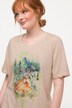 Trachten-T-Shirt, Rehkitz, Classic, V-Ausschnitt, Halbarm