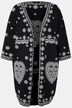 Jacke, Stickereien, Oversized, offene Form, 3/4-Arm