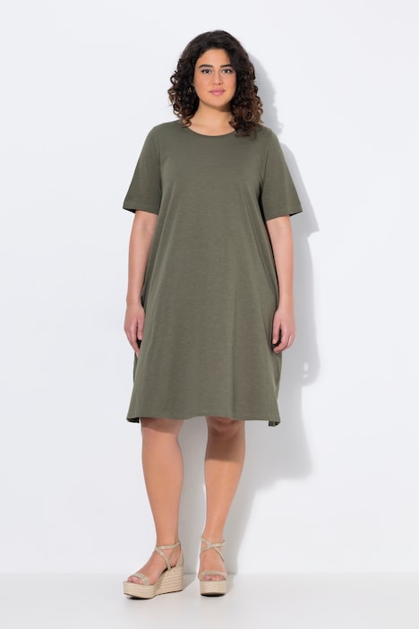 Short Sleeve Jersey Midi Dress