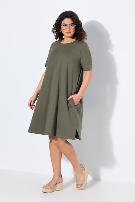 Short Sleeve Jersey Midi Dress