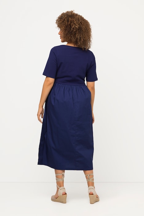 Flared Short Sleeve Empire Waist Dress | Midi Dresses | Dresses