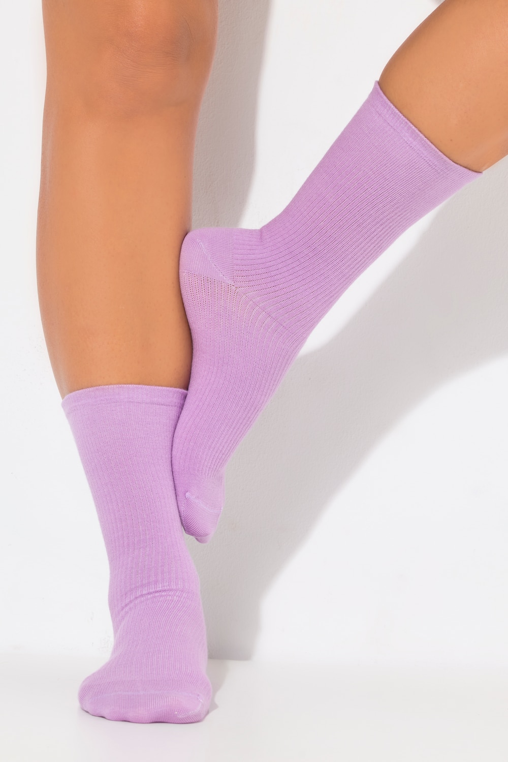 Große Größen Kompressions-Strümpfe, Damen, lila, Größe: 39-42, Baumwolle/Synthetische Fasern/Elasthan, Ulla Popken