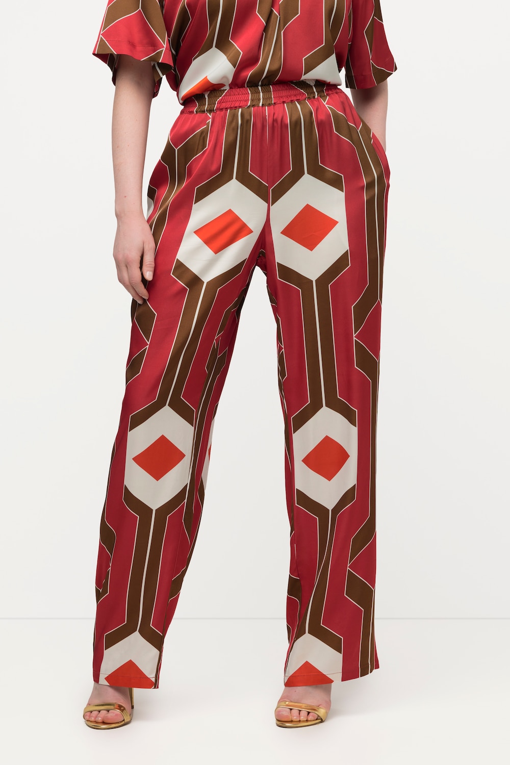 Große Größen Hose, Damen, orange, Größe: 42/44, Viskose, Ulla Popken