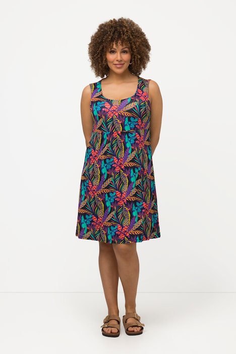 Printed Sleeveless A-Line Dress | Midi Dresses | Dresses