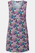 Printed Sleeveless A-Line Dress