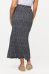 Jupe en jersey, imprimée, taille élastique, empiècement smocké