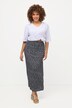 Jupe en jersey, imprimée, taille élastique, empiècement smocké