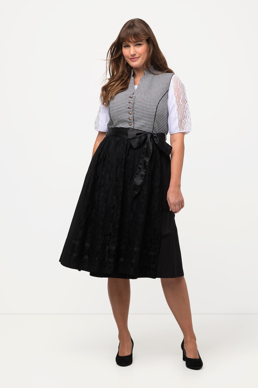 Große Größen Dirndl, Damen, schwarz, Größe: 50, Baumwolle/Synthetische Fasern, Ulla Popken