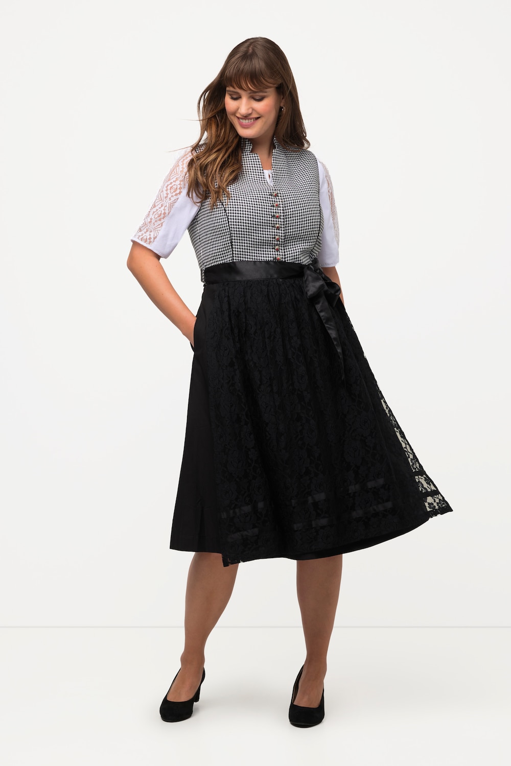 Große Größen Dirndl, Damen, schwarz, Größe: 54, Baumwolle/Synthetische Fasern, Ulla Popken