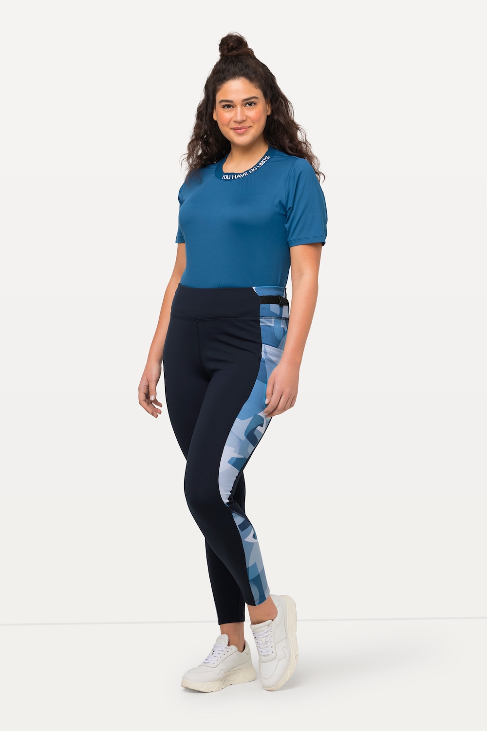 grandes tailles legging de sport, femmes, bleu, taille: 56/58, polyester, ulla popken