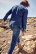 Jeans overhemd, FLEXNAMIC®, denim, lange mouwen, kentkraag, modern basic fit, western look