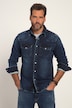Jeans overhemd, FLEXNAMIC®, denim, lange mouwen, kentkraag, modern basic fit, western look