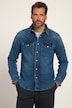 Jeanshemd, FLEXNAMIC®, Denim, Langarm, Kentkragen, Modern Basic Fit, Western Look