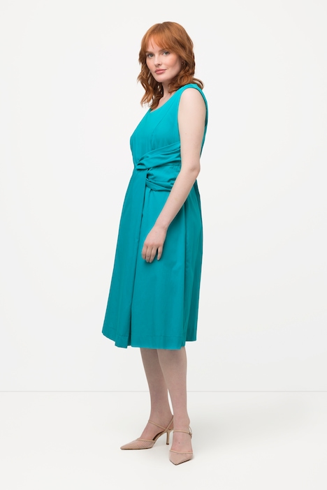 Sleeveless Asymmetric Draped Midi Dress | Midi Dresses | Dresses