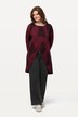 Longshirt, wikkellook, ronde hals, lange mouw, biologisch katoen