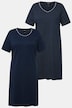 Bigshirts, 2er-Pack, Rundhals/V-Ausschnitt, Halbarm