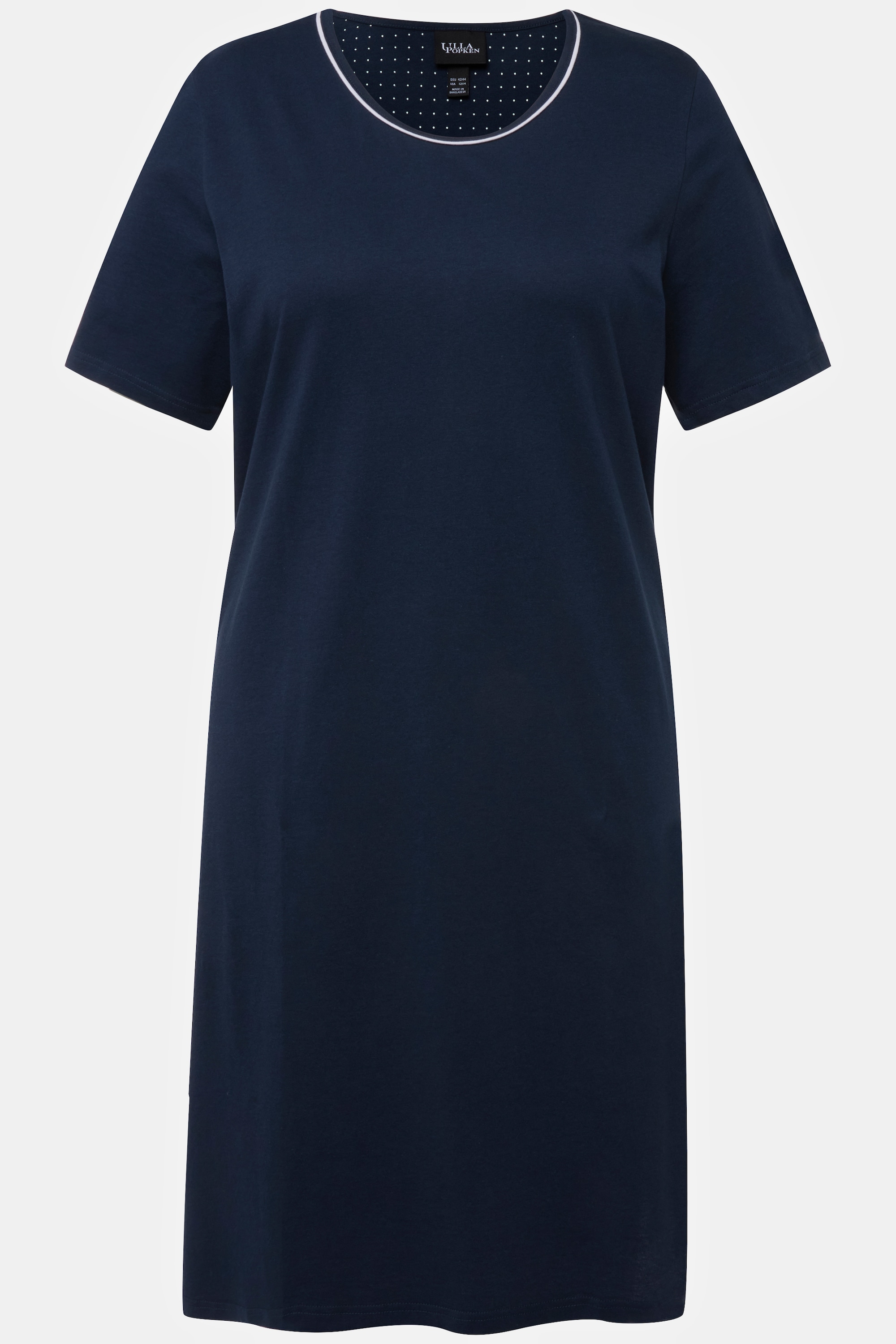Ulla Popken Damen große Größen Bigshirts 2er Pack Rundhals V Ausschnitt