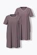 Bigshirts, 2er-Pack, Rundhals/V-Ausschnitt, Halbarm