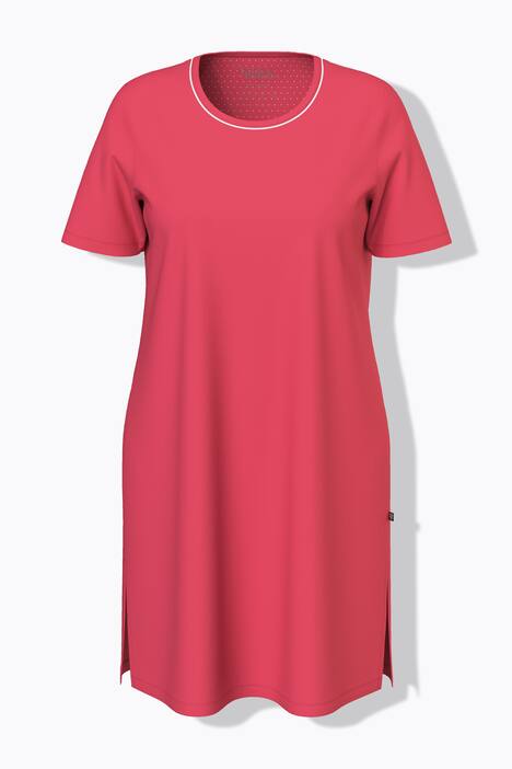 Lot de 2 chemises de nuit, décolleté rond/en V et manches courtes