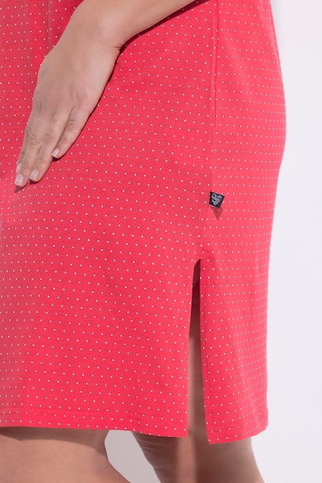 Lot de 2 chemises de nuit, décolleté rond/en V et manches courtes