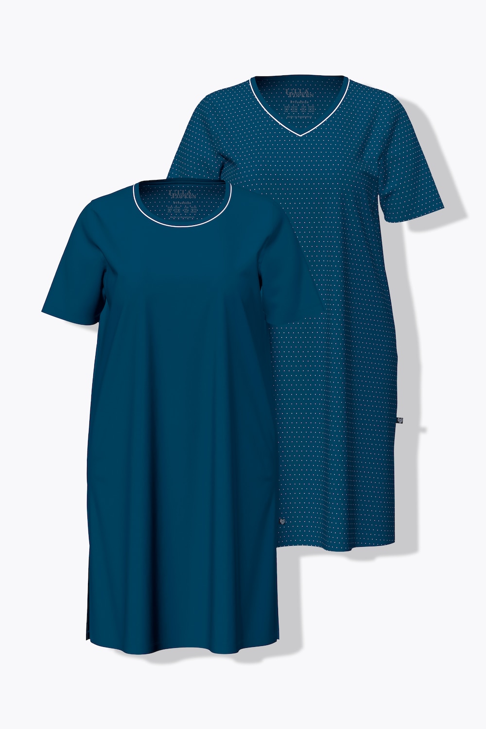 Bigshirts, 2er-Pack, Rundhals/V-Ausschnitt, Halbarm