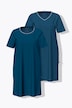 Bigshirts, 2er-Pack, Rundhals/V-Ausschnitt, Halbarm