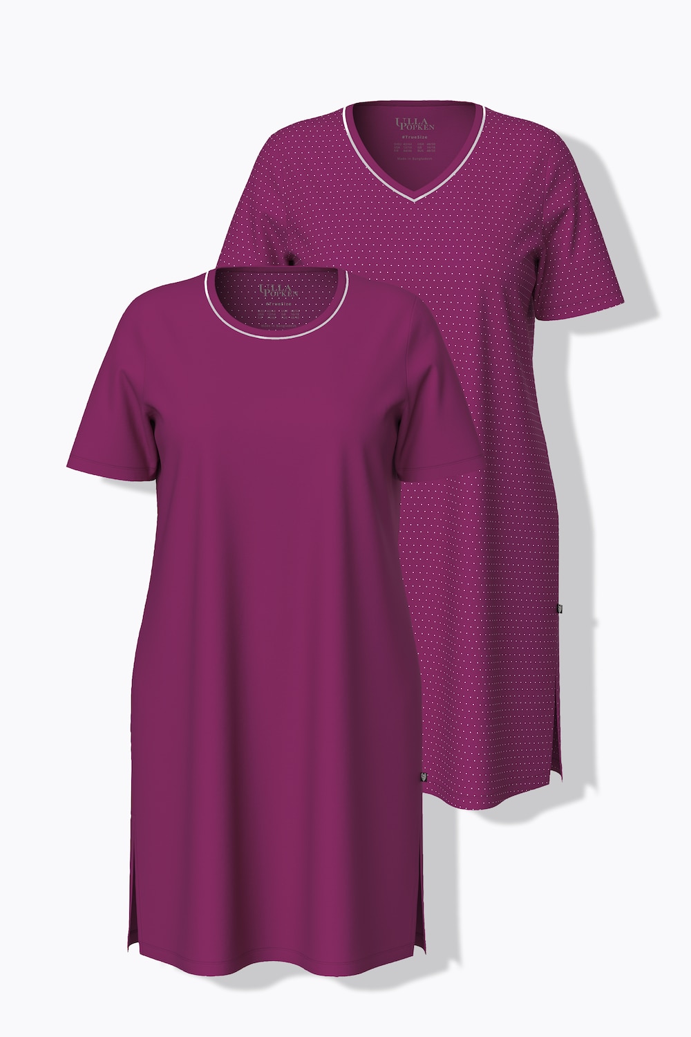 Bigshirts, 2er-Pack, Rundhals/V-Ausschnitt, Halbarm