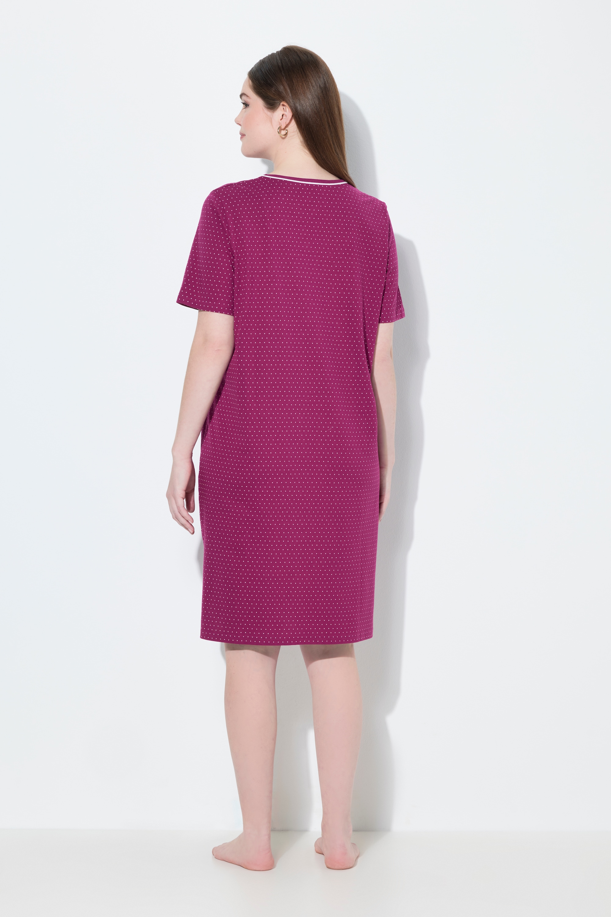Ulla Popken Damen große Größen Bigshirts 2er Pack Rundhals V Ausschnitt
