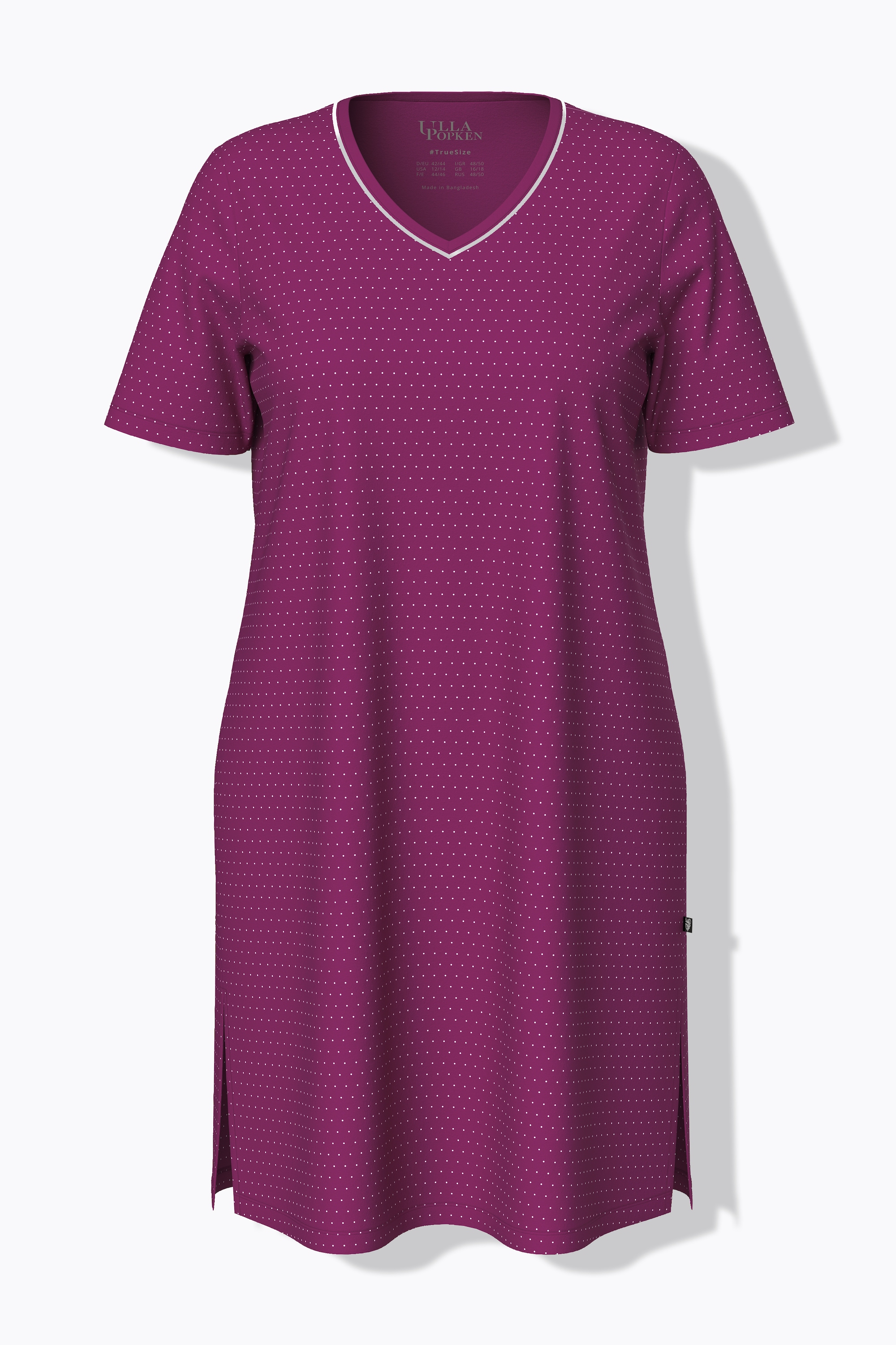 Ulla Popken Damen große Größen Bigshirts 2er Pack Rundhals V Ausschnitt