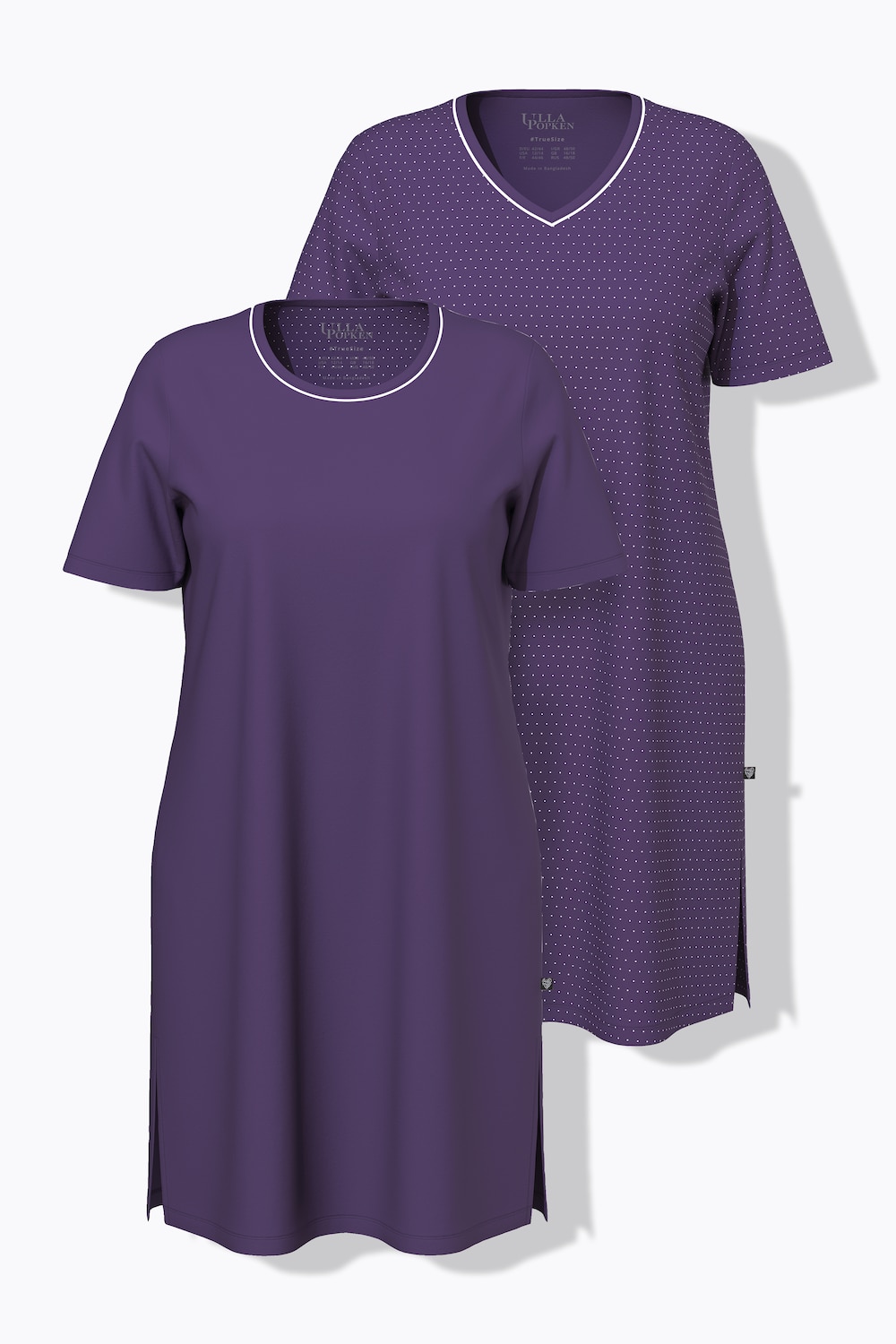 Bigshirts, 2er-Pack, Rundhals/V-Ausschnitt, Halbarm