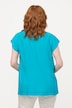 Bluse, silkeblanding, sløyfe, ståkrage, halve ermer