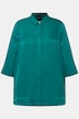 Bluse, Cupromix, Boxy, Hemdkragen, 3/4-Arm