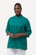 Bluse, Cupromix, Boxy, Hemdkragen, 3/4-Arm