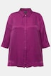 Bluse, Cupromix, Boxy, Hemdkragen, 3/4-Arm