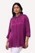 Bluse, Cupromix, Boxy, Hemdkragen, 3/4-Arm