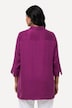 Bluse, Cupromix, Boxy, Hemdkragen, 3/4-Arm