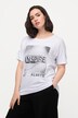 T-shirt dal taglio oversize con allacciatura, scollo a girocollo e mezze maniche