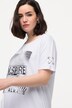 T-shirt dal taglio oversize con allacciatura, scollo a girocollo e mezze maniche