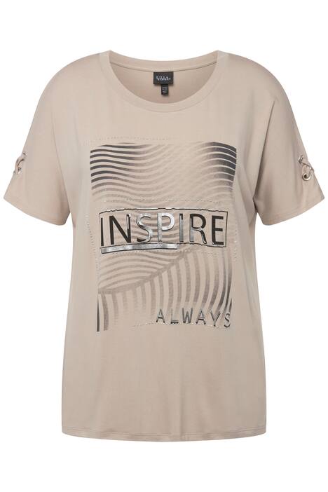 Tričko, šněrování, oversize, kulatý výstřih, krátké rukávy